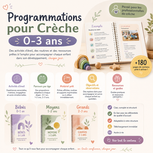 Programmations pour Crèche 0-3 ans